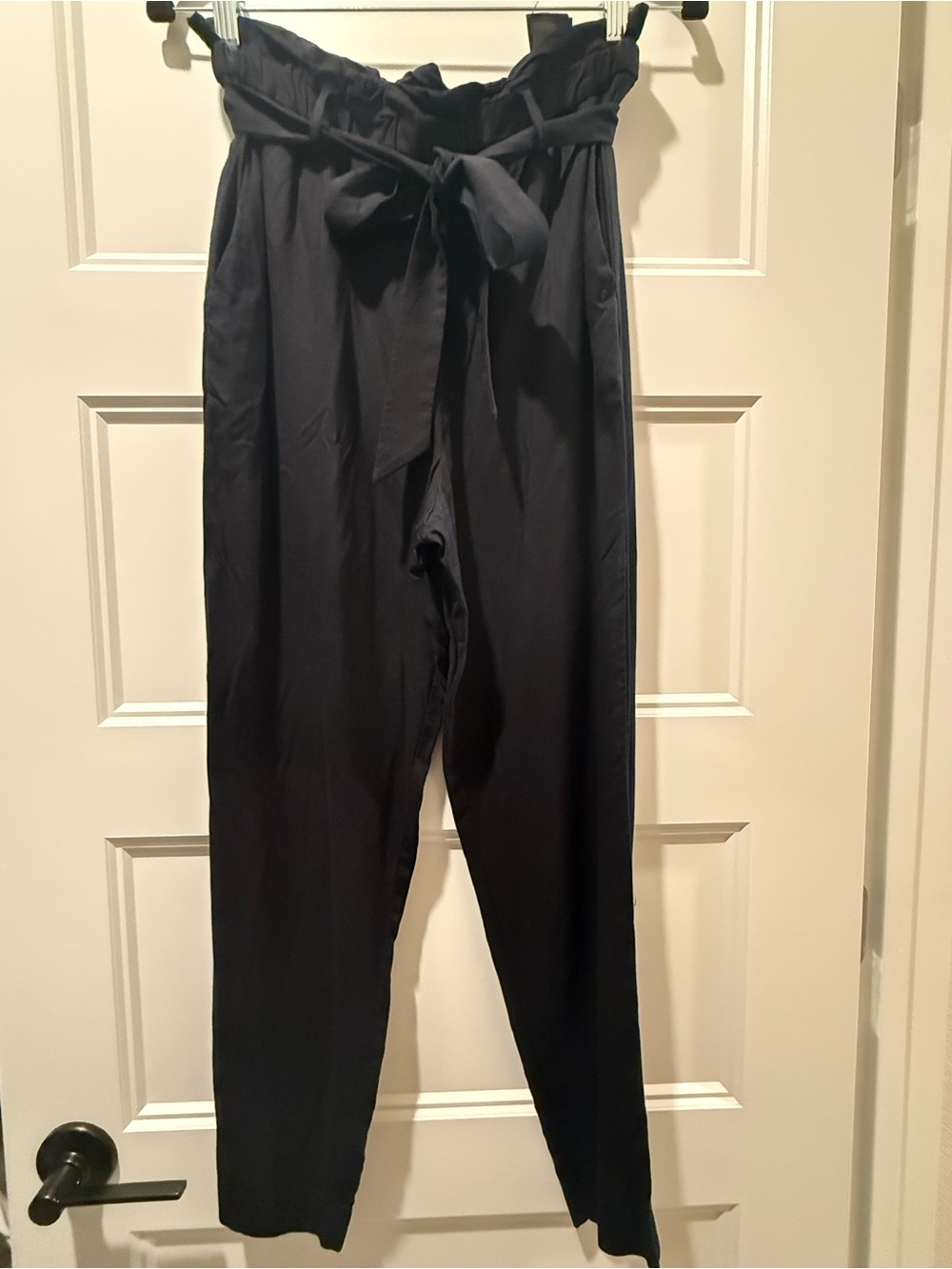 H&M Black Paperbag Waist Pants